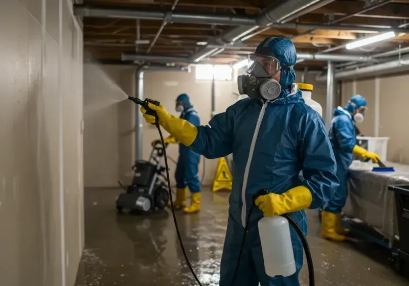 Basement Sanitization and Antimicrobial Treatment process in Broadway, NC